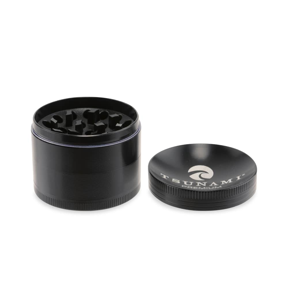 Tsunami Sunken Top 50mm 4-Piece Grinder - Discreet Smoker