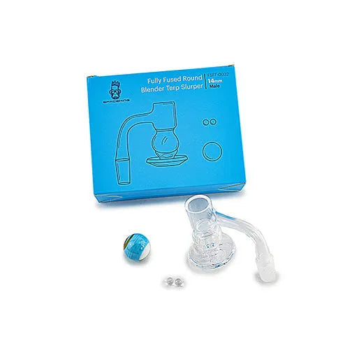 Space King Fully Fused Round Blender Terp Slurper (Light Blue) - Discreet Smoker