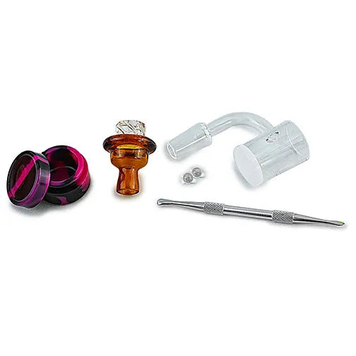 Space King Opaque White Bottom Banger Kit (Coral) - Discreet Smoker