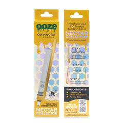 Ooze x Stache ConNectar - 510 Thread Dab Straw Vape Pen Attachment - Discreet Smoker