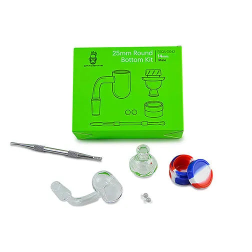 Space King 25mm Round Bottom Banger Kit (Neon Green) - Discreet Smoker