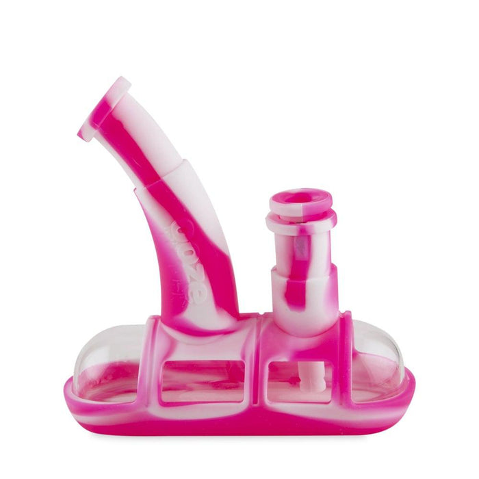 Ooze Steamboat Silicone Bubbler, Pink/White