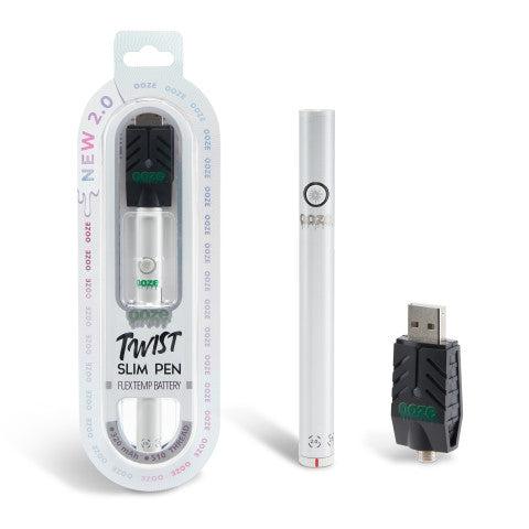 Ooze Twist Slim Pen 2.0 510 Thread Vaporizer Battery - Discreet Smoker