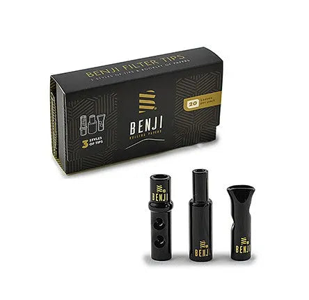 Benji - Glass Filter Tips (Display of 10) - Discreet Smoker