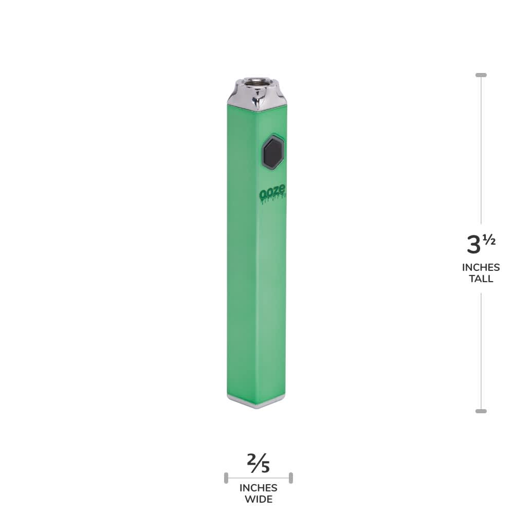 Ooze Quad 510 Thread 500 mAh Square Vape Pen Battery - Discreet Smoker