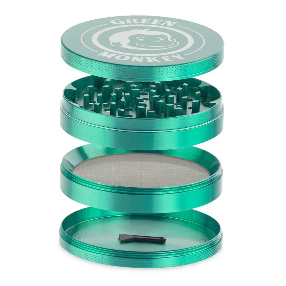 Green Monkey Grinder - Capuchin 4pc - 100mm - Discreet Smoker