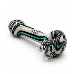 USA Made Glassworks Linework Glass Spoon Pipe – 4″ – Assorted Colors