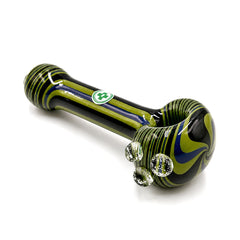 USA Made Glassworks Linework Glass Spoon Pipe – 4″ – Assorted Colors