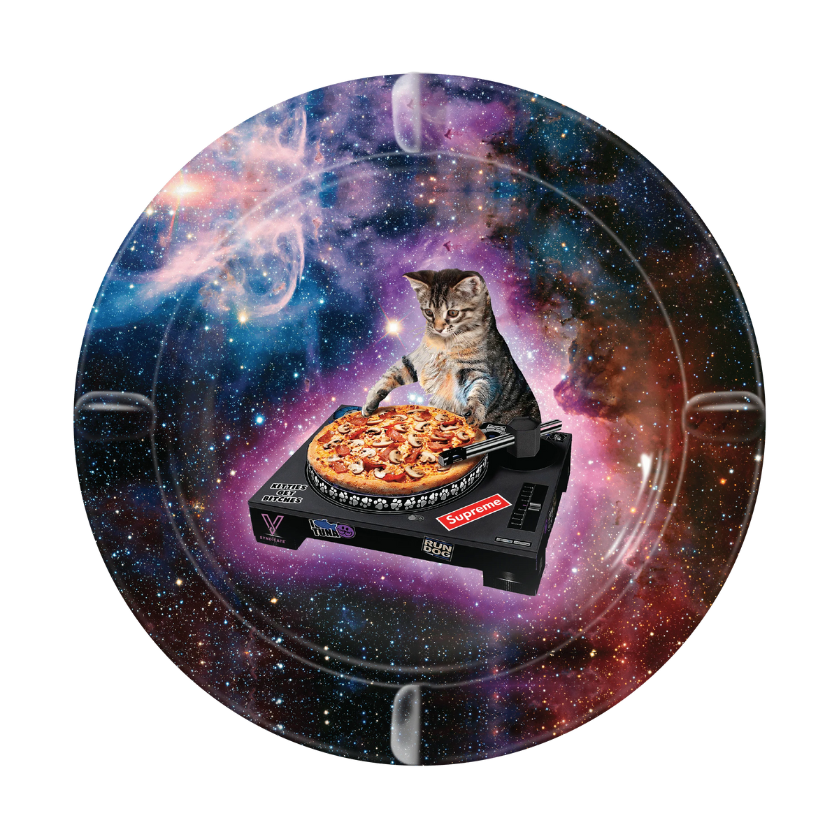 Pussy Vinyl Blazin' Ashtray Metal - Discreet Smoker