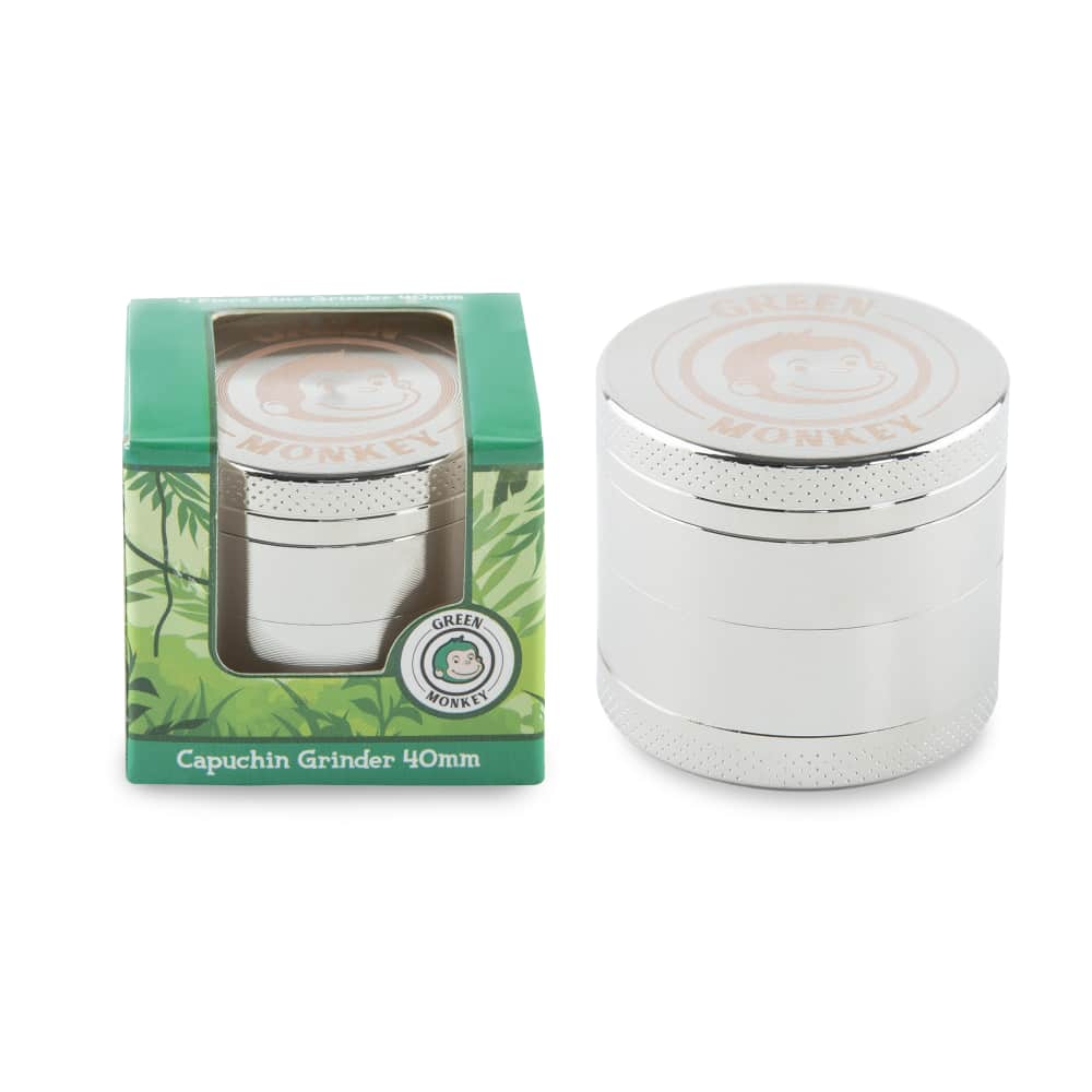Green Monkey Grinder - Capuchin 4pc - 40mm - Discreet Smoker