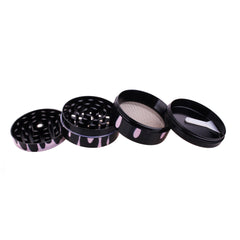 COLOR DRIP ALUMINUM 4-PIECE HERB GRINDER - Discreet Smoker