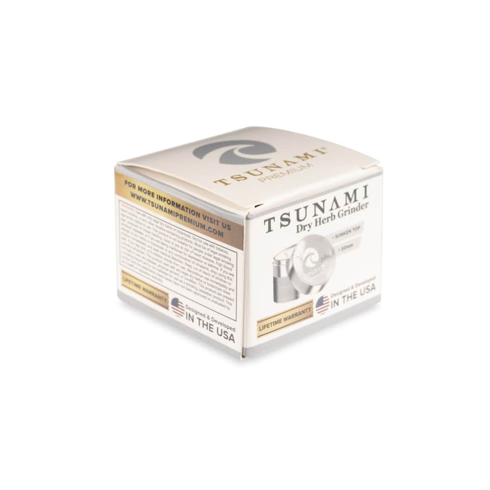 Tsunami Sunken Top 50mm 4-Piece Grinder - Discreet Smoker