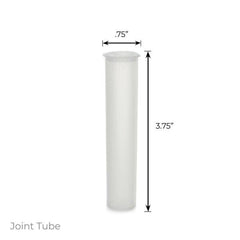 Loud Lock 95mm Plastic Joint Tubes - 1000ct - Clear - Discreet Smoker