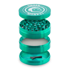 Green Monkey Grinder - Capuchin 4pc - 75mm - Discreet Smoker