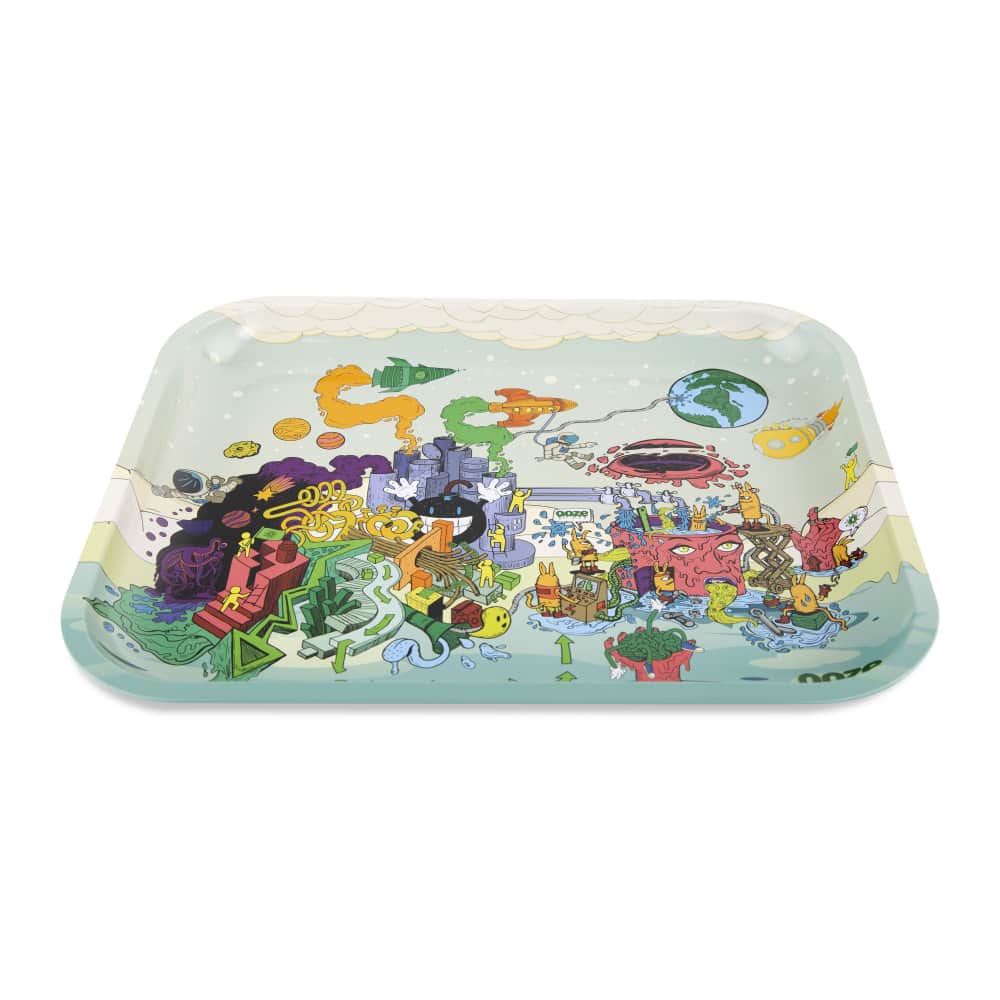 Ooze Rolling Tray - Metal - Large - Discreet Smoker
