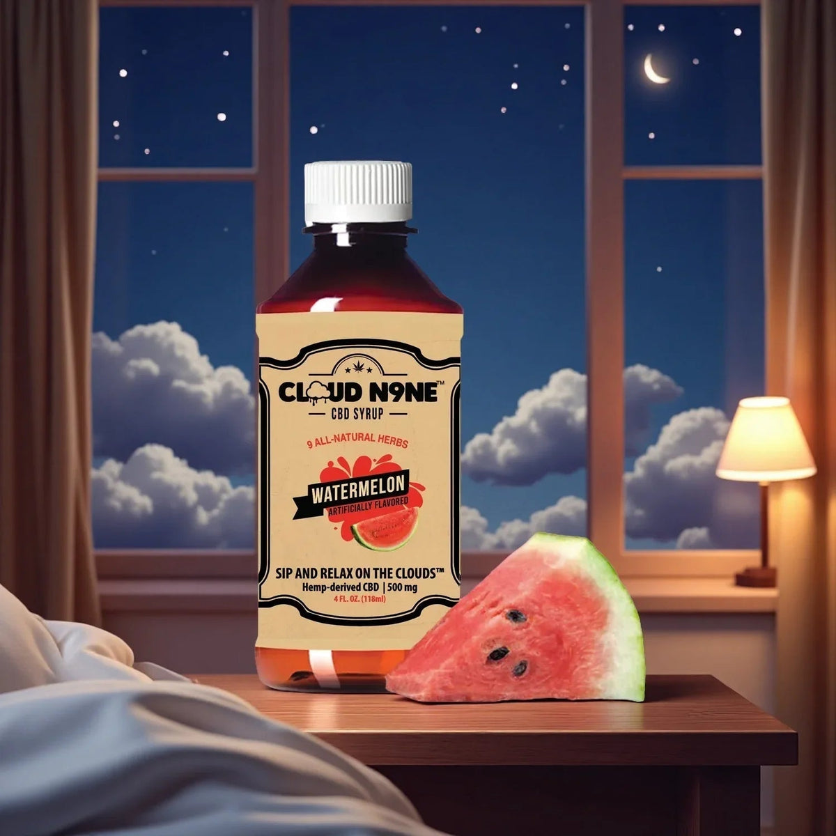 Cloud N9ne CBD Syrup: Watermelon - 500mg CBD