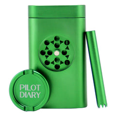 One Hitter Dugout With Grinder - Discreet Smoker