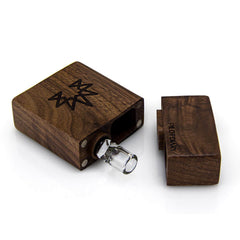 Wood Dugout With Glass One Hitter Pipe - Discreet Smoker