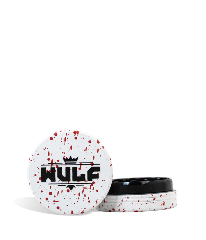 Wulf Mods 2pc 50mm Spatter Grinder, White-Red Spatter