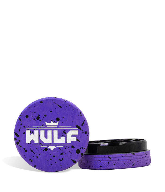 Wulf Mods 2pc 65mm Spatter Grinder, Purple-Black Spatter