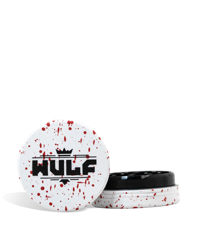 Wulf Mods 2pc 65mm Spatter Grinder, White-Red Spatter