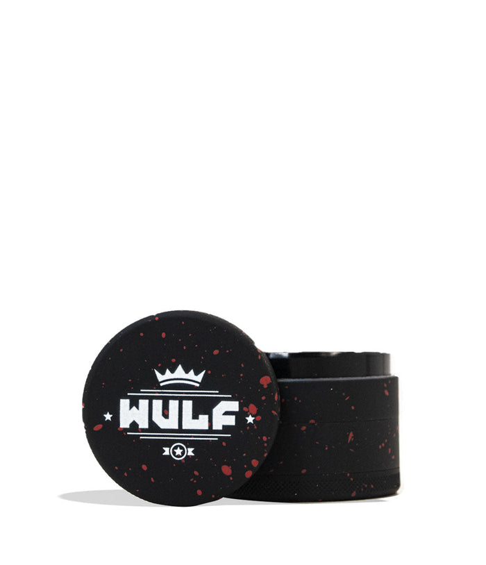 Wulf Mods 4pc 50mm Spatter Grinder, Black-Red Spatter