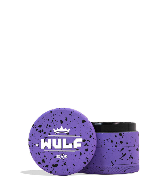 Wulf Mods 4pc 50mm Spatter Grinder, Purple-Black Spatter