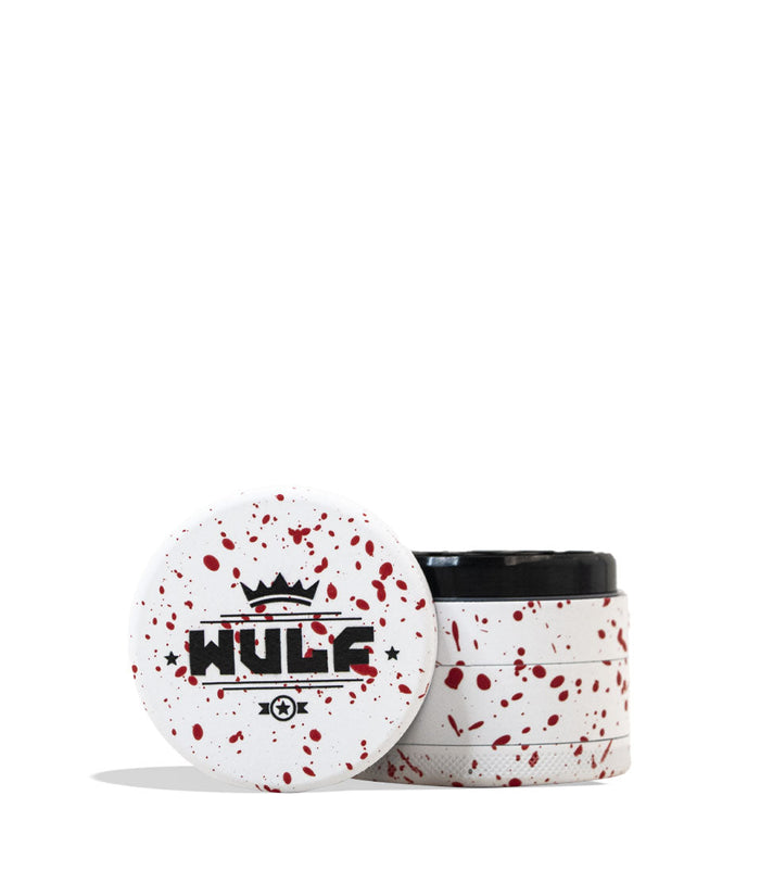 Wulf Mods 4pc 50mm Spatter Grinder, White-Red Spatter
