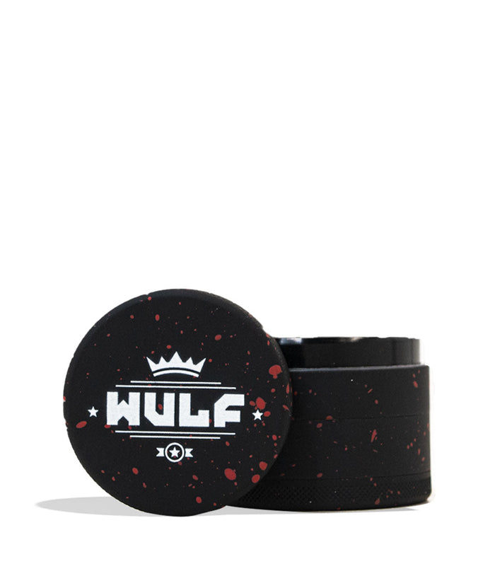 Wulf Mods 4pc 65mm Spatter Grinder, Black-Red Spatter