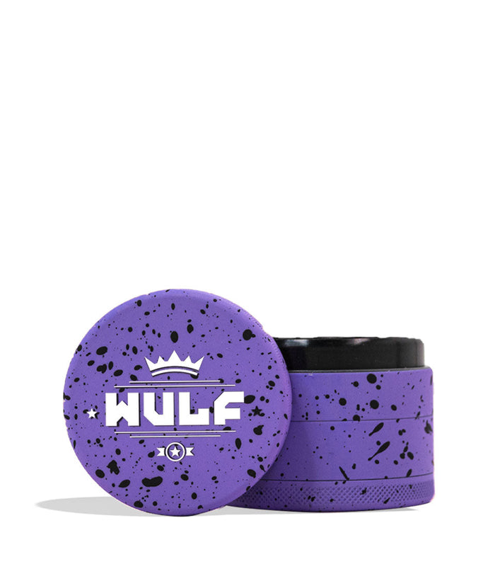 Wulf Mods 4pc 65mm Spatter Grinder, Purple-Black Spatter