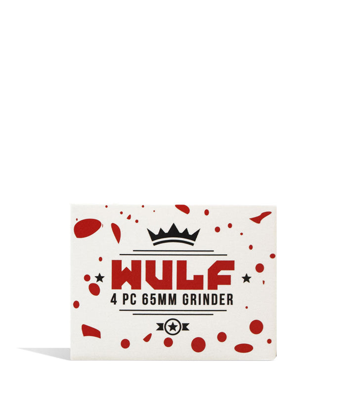 Wulf Mods 4pc 65mm Spatter Grinder, White-Red Spatter