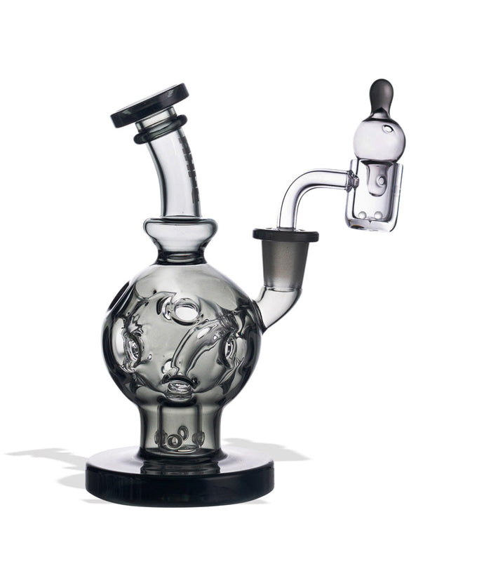 Wulf Mods Atom 14mm Dab Rig with Quartz Banger, Smoke