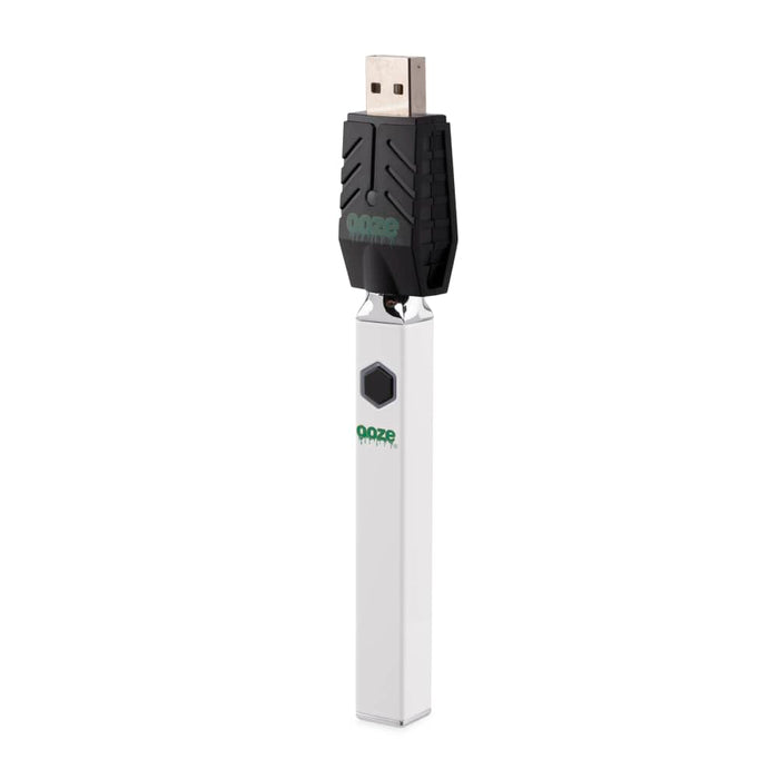 Ooze Quad 510 Thread 500 mAh Square Vape Pen Battery, Ghost White