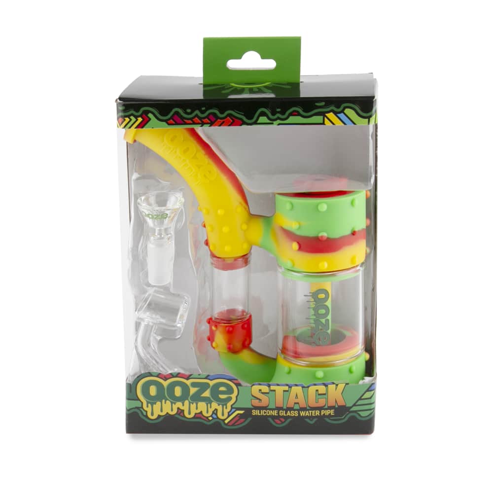 Ooze Stack Pipe Silicone Bubbler - Discreet Smoker