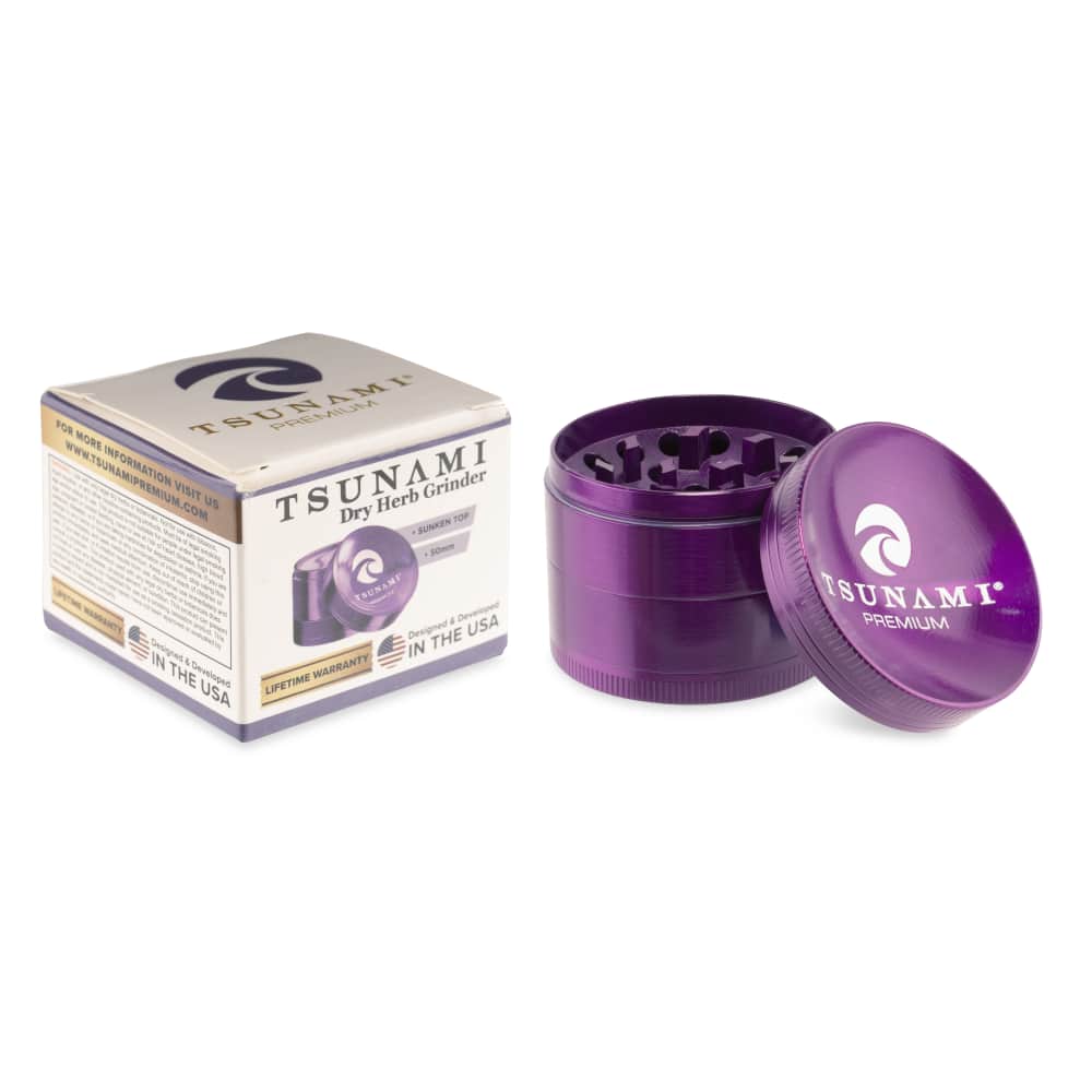 Tsunami Sunken Top 50mm 4-Piece Grinder - Discreet Smoker