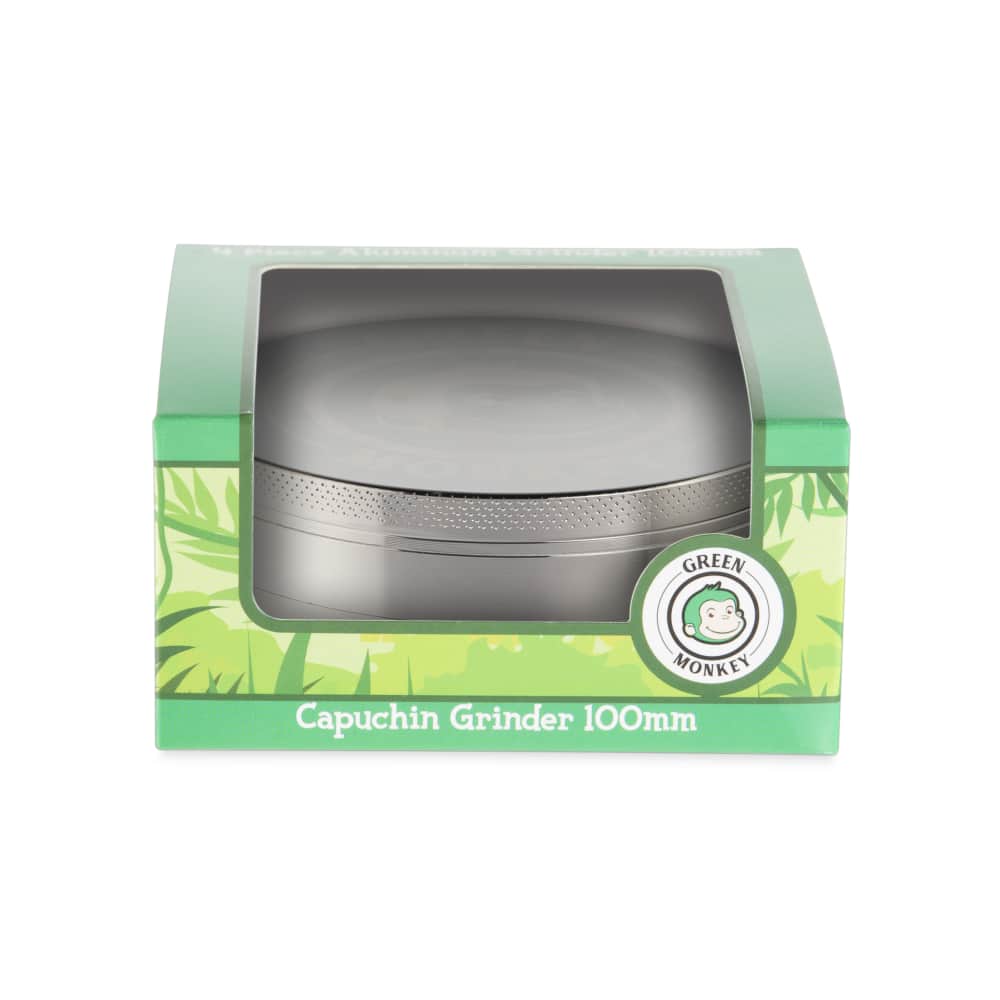 Green Monkey Grinder - Capuchin 4pc - 100mm - Discreet Smoker