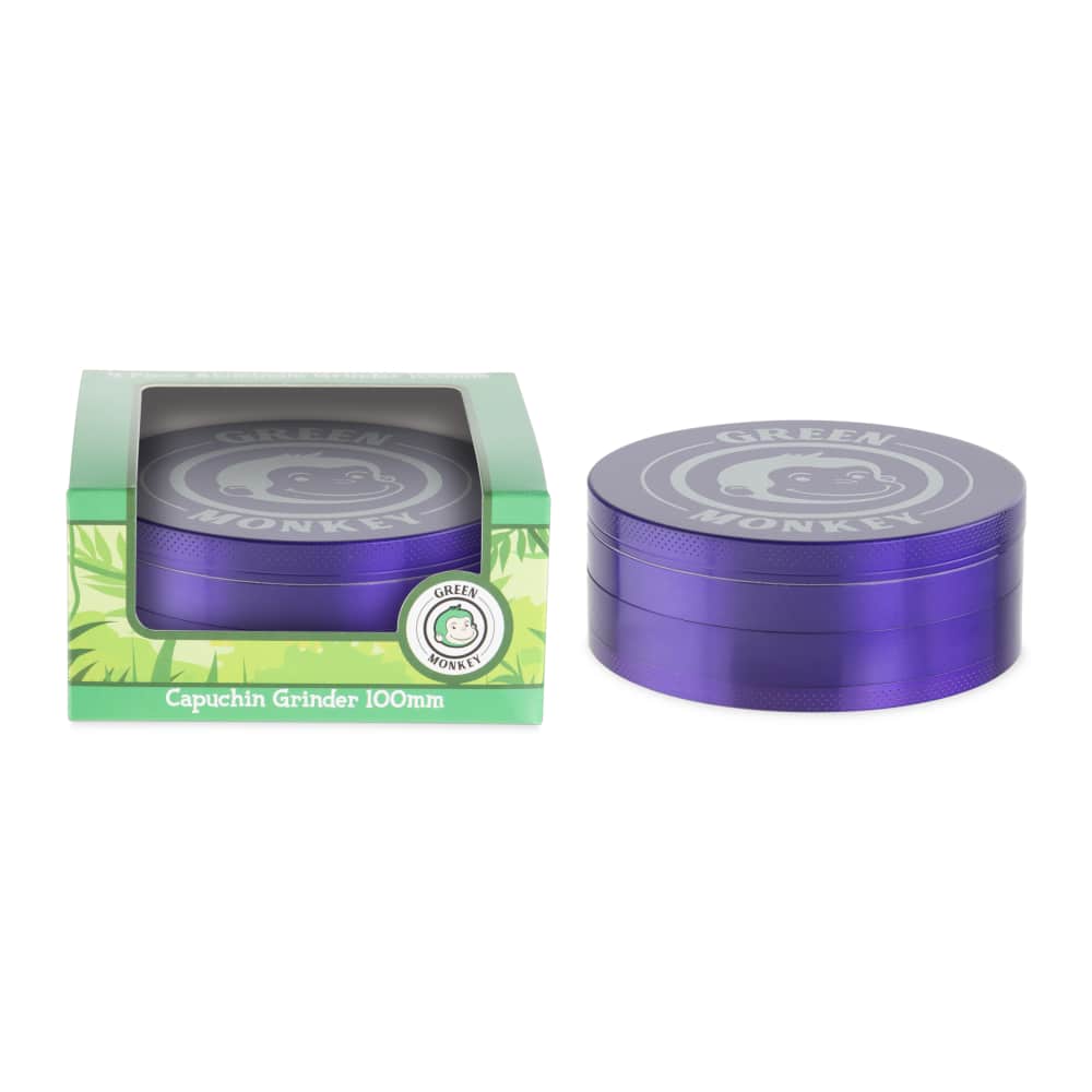Green Monkey Grinder - Capuchin 4pc - 100mm - Discreet Smoker