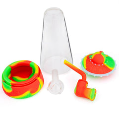 Glass Silicone UFO Bong - Discreet Smoker