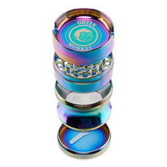 Green Monkey Grinder - Chacma 4pc with Ashtray - 63mm - Discreet Smoker