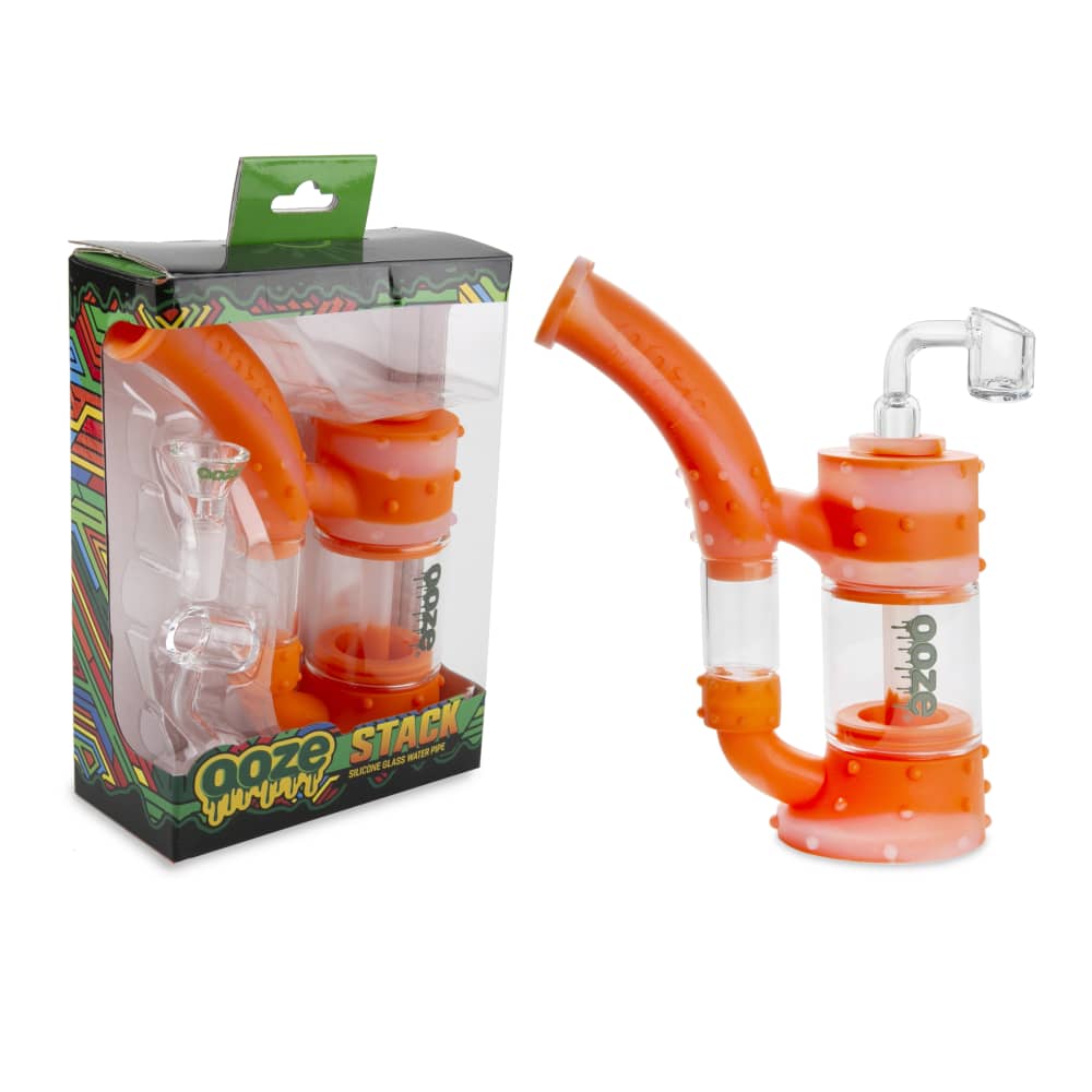 Ooze Stack Pipe Silicone Bubbler - Discreet Smoker