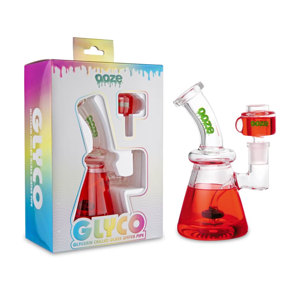 Ooze Glyco Bong Glycerin Chilled Glass Water Pipe - Discreet Smoker