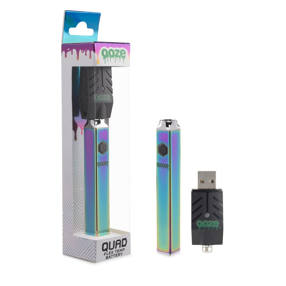 Ooze Quad 510 Thread 500 mAh Square Vape Pen Battery - Discreet Smoker