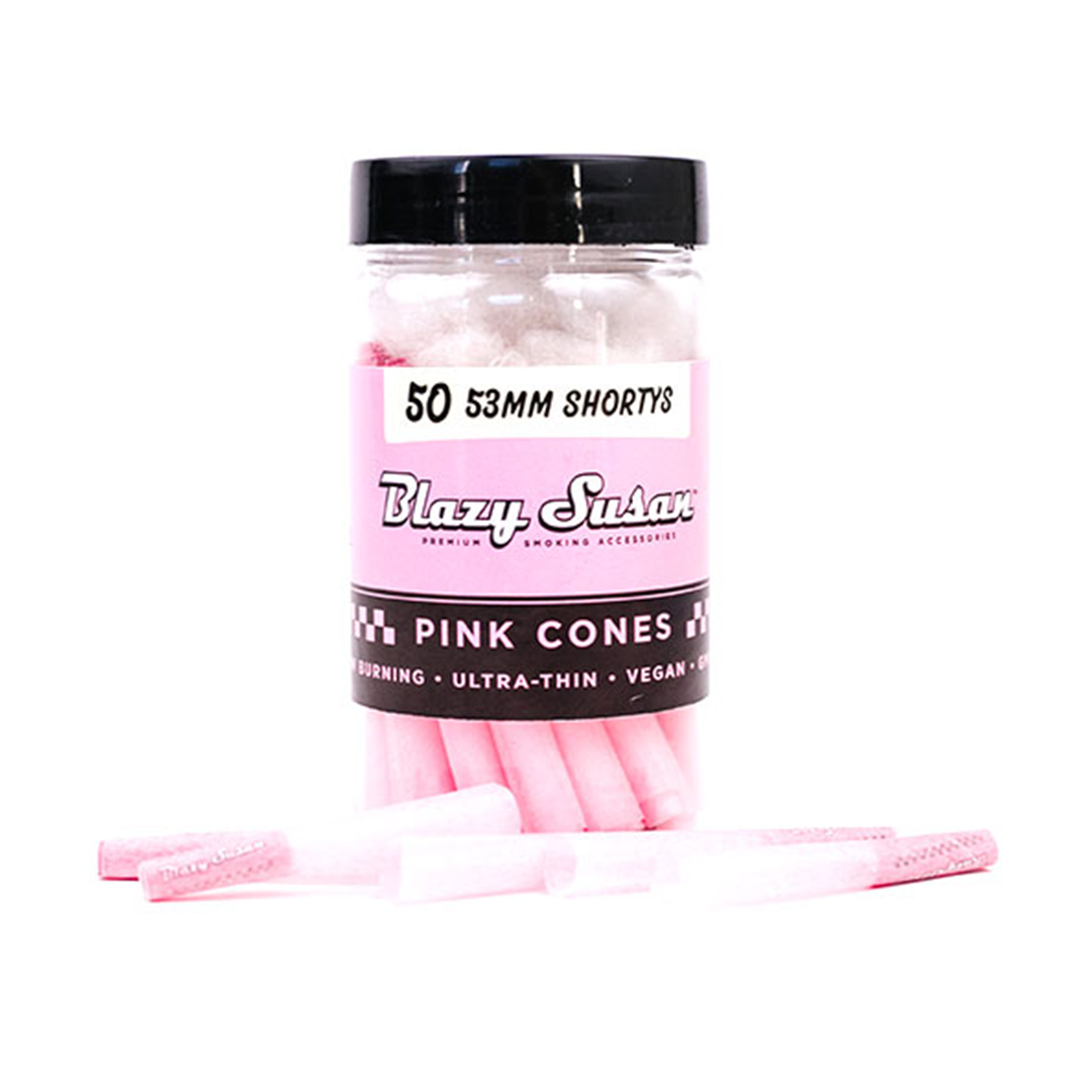 Blazy Susan Pink Paper Cones - Discreet Smoker