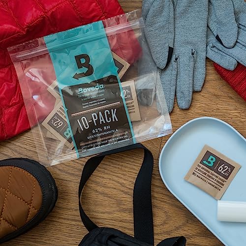 Boveda 62% Two-Way Humidity Control Packs For Storing ½ oz – Size 4 – 10 Pack - Discreet Smoker