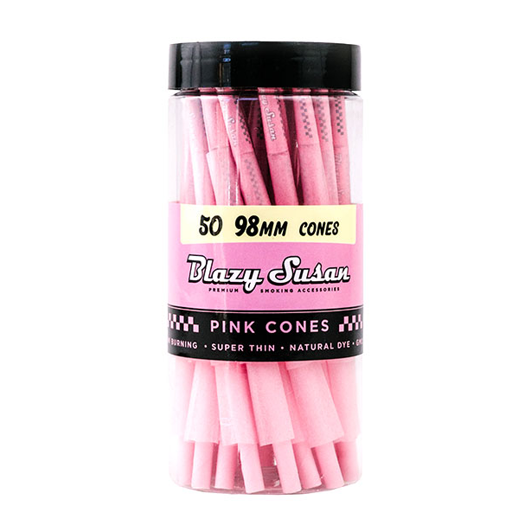 Blazy Susan Pink Paper Cones - Discreet Smoker