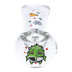 4" White Widow Hand Pipe - Clear