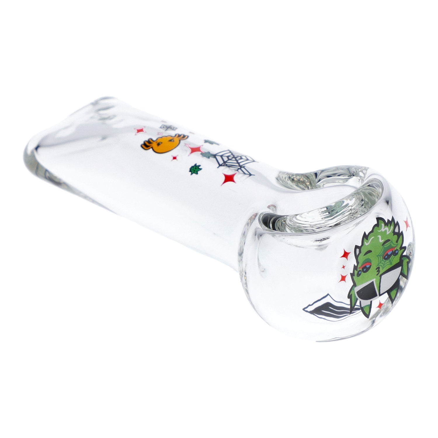 4" White Widow Hand Pipe - Clear