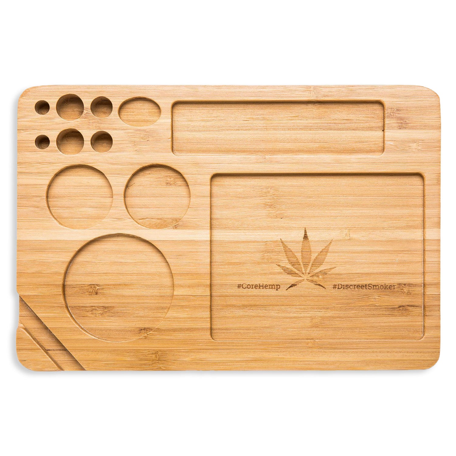 Bamboo Rolling Tray Front View, bamboo rolling tray, natural bamboo tray, raw bamboo rolling tray, raw rolling tray wood, bamboo tray, inexpensive rolling tray, rolling tray for sale, unique rolling trays, blunt rolling tray, blunt tray, cool rolling tray, small rolling tray, weed rolling tray