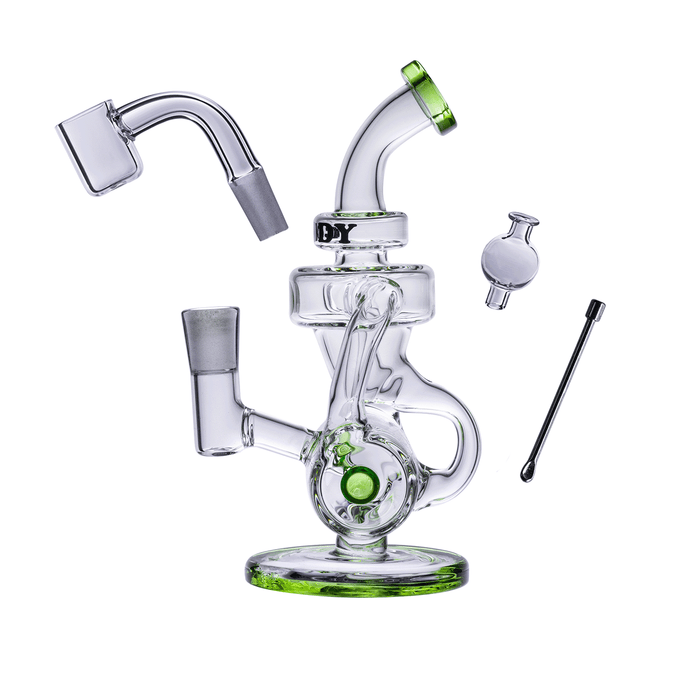 Goody Glass - Drummer Boy Mini Dab Rig 4-Piece Kit, Slime Green