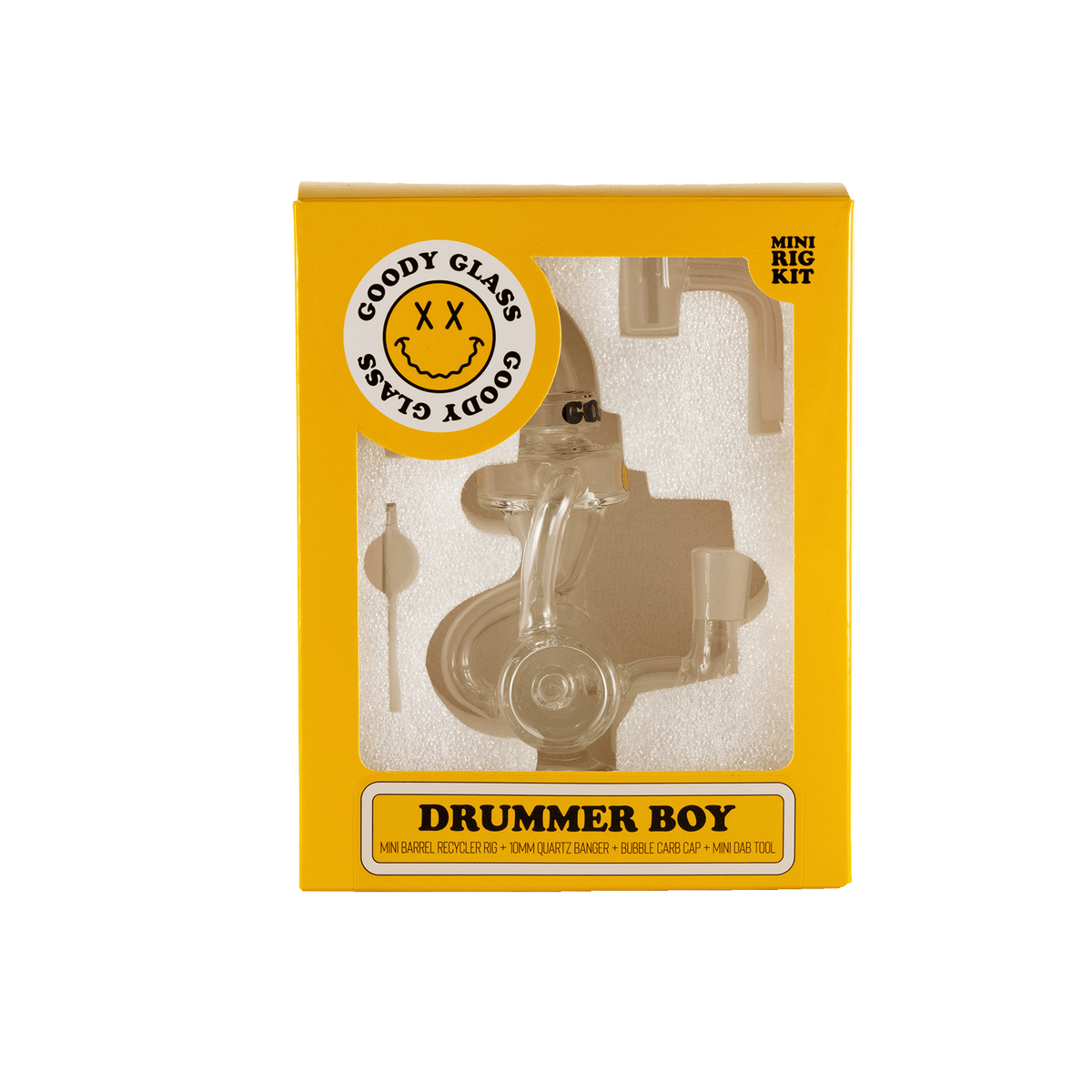 Goody Glass - Drummer Boy Mini Dab Rig 4-Piece Kit - Discreet Smoker